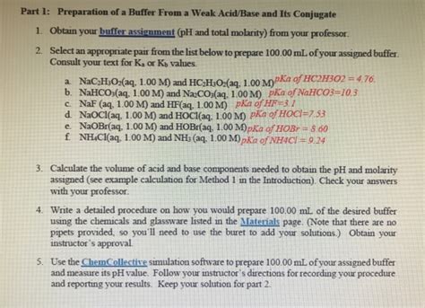 Solved Properties And Preparation Of Buffers In Lab Chegg