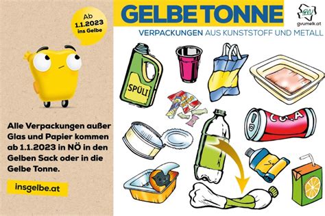 Gelbe Tonne Vereinheitlichung Der Verpackungssammlung Marktgemeinde