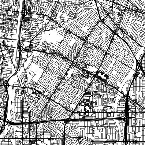 11 Square Aspect Ratio Vector Road Map Of The City Of Downey