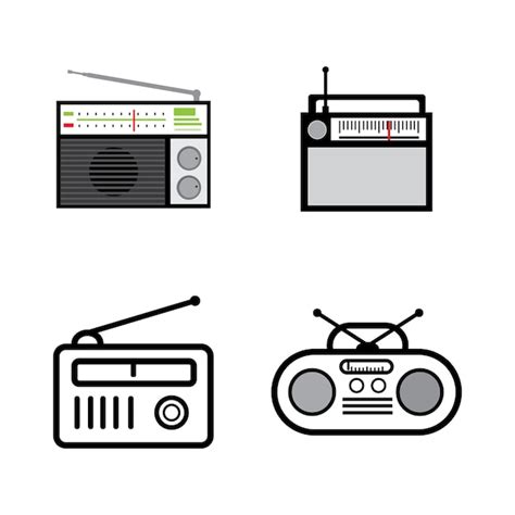 Premium Vector Radio Icon Logo Vector Design Template