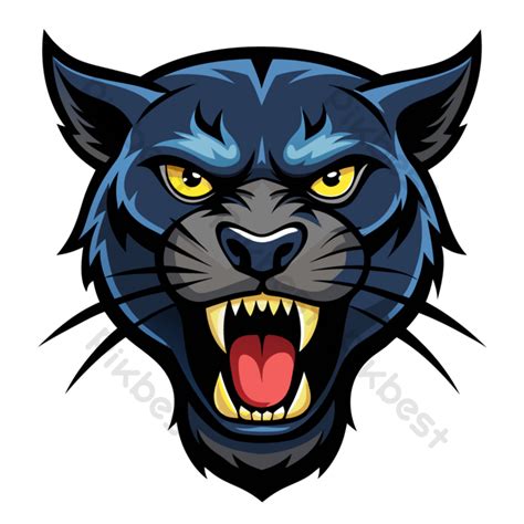 Angry Panther Head Mascot Logo Png Images Eps Free Download Pikbest