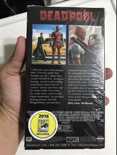 Marvel Deadpool Sdcc Edition Rare Vhs Cassette Tape Autographed Ryan Reynolds Hobbies And Toys