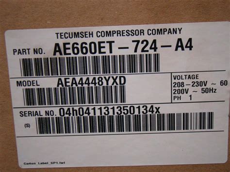 Tecumseh Compressor Serial Number Nomenclature Sitekiss