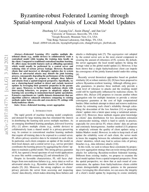 Byzantine Robust Federated Learning Through Spatial Temporal Analysis