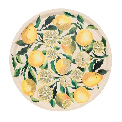 Emma Bridgewater Fruit Lemons Birch Round Serving Tray