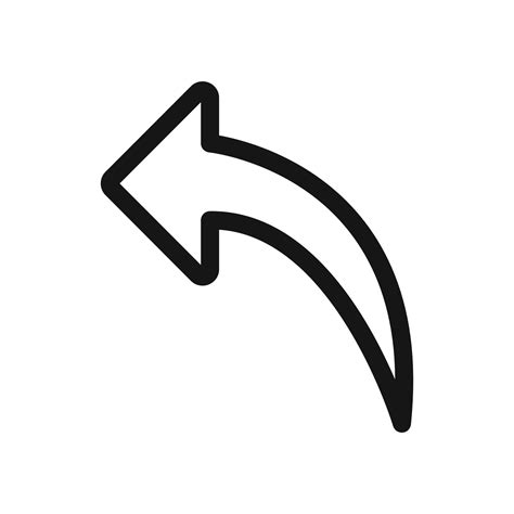 undo arrow sign icon black  art  vector art  vecteezy