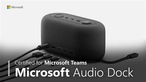 Microsoft Audio Dock Certified For Microsoft Teams Youtube