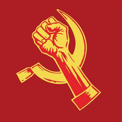 Illustration In Communist Style In Red And Yellow Colors 18849200