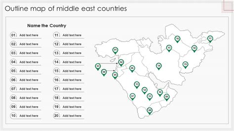 Outline Map Of Middle East Countries PPT PowerPoint