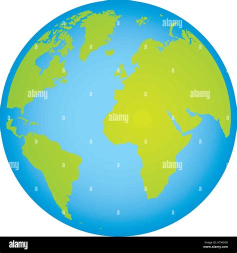 colorful earth world map with continents in 3d Stock Vector Image & Art ...