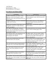 Recrystallization Lab Report Pdf Jada Brewer September