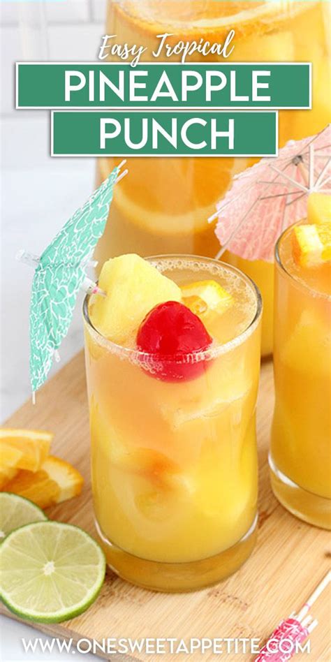 Pineapple Punch Recipe Non Alcoholic One Sweet Appetite Punch