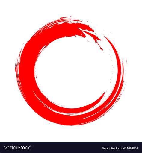 Red Enso Symbol Royalty Free Vector Image Vectorstock