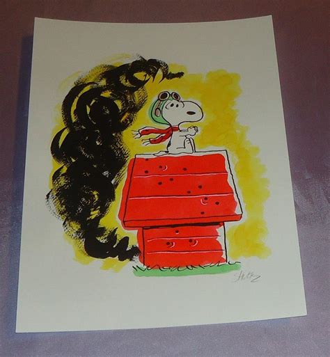 SNOOPY VS RED BARON~ARCHIE COMICS~ORIGINAL WATERCOLOR ART~JEFF SHULTZ ...