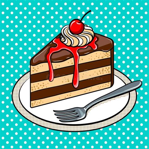 Birthday Cake Slice Drawing