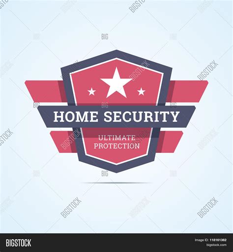 Home Security Badge Vector Photo Free Trial Bigstock