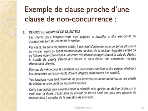 Exemple Clause De Non Concurrence Droit Commercial Le Meilleur Exemple