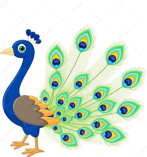 Dibujos Animados De Pavo Real Vector Gr Fico Vectorial Tigatelu