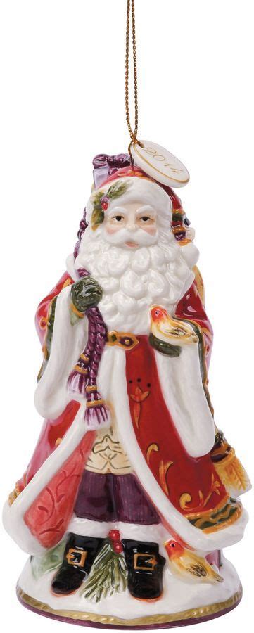 Fitz Floyd Regal Holiday Dated Bell Santa 2014 Annual Ornament