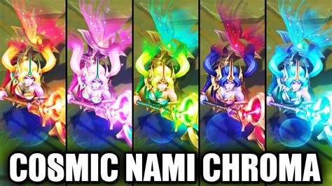 All Cosmic Destiny Nami Chroma Skins Spotlight League Of Legends