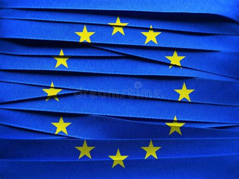 European Union Flag Or Banner Stock Image Image Of Ribbons Concept