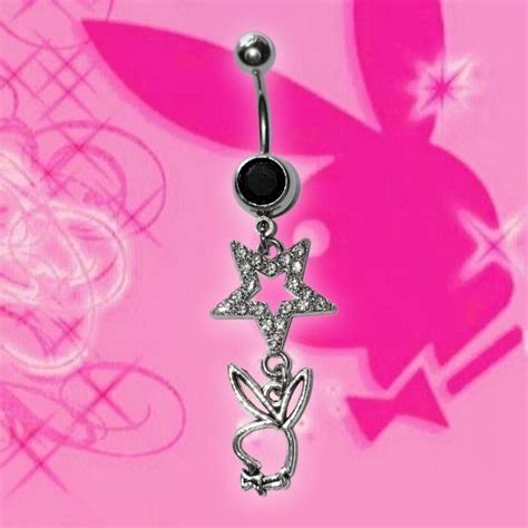 playboy mcbling gyaru yk dangle star belly bar etsy