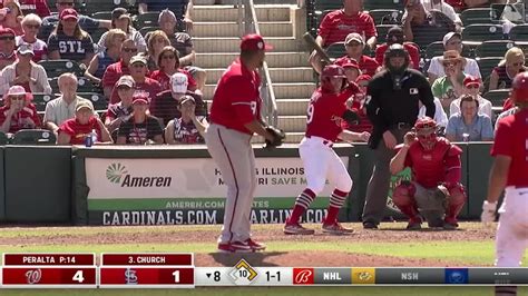 Nathan Church Hammers A Single Into Left Field 03 21 2023 MLB