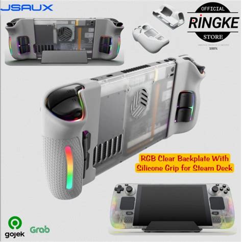 Jual Jsaux Rgb Transparent Back Plate Vent And Silicone Grip For Steam