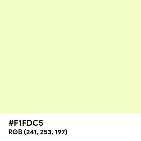 Vanessa color hex code is #F1FDC5