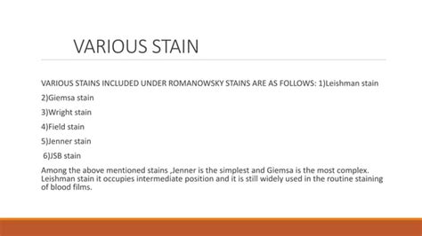 Romanowsky stain