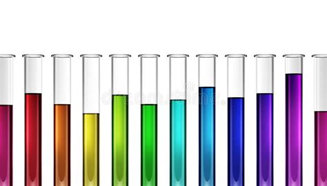 Buntes Reagenzglasdiagramm Stock Abbildung Illustration Von