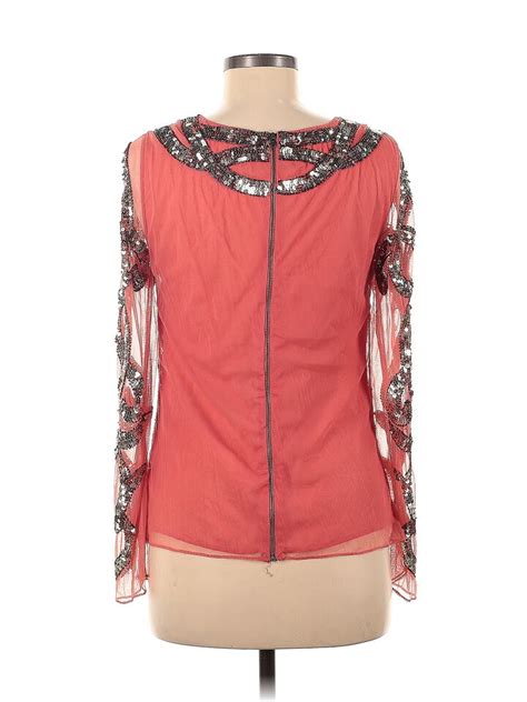 Topshop Women Red Long Sleeve Blouse 6 Ebay