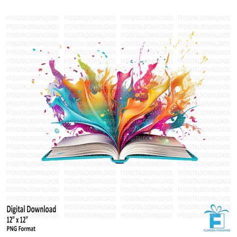 Open Book Clipart, Open Book PNG, Colorful Book, Rainbow Book ...