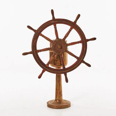 Early Th Century Ship Steering Wheel Benson Electric Company Brass