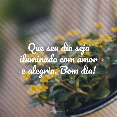 A Potted Plant With Yellow Flowers In It That Says Que Seu Da Sia Illuminado Com Amor E