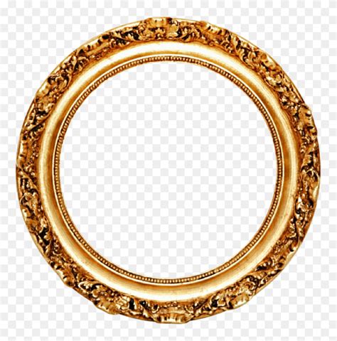 Golden Round Frame Png Vector Clipart Round Frame Png Flyclipart