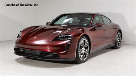 2021 Porsche Taycan 15421 Miles Cherry Metallic 4d Sedan Electric 2