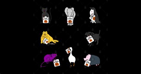 Cute Animals with Sharp Teeth say Happy Halloween Sticker Pack ...