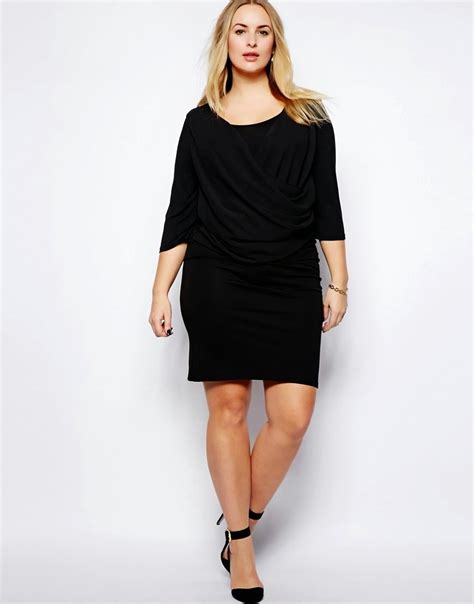 Как украсить черное платье для полных женщин - 80 фото