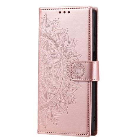 SKALO Samsung A04s 4G Mandala Lompakkokotelo Ruusukulta Pink Gold