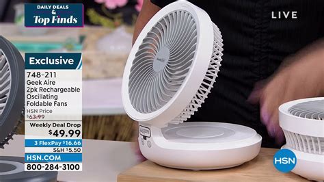 Geek Aire Pk Rechargeable Oscillating Folding Table Fan Youtube