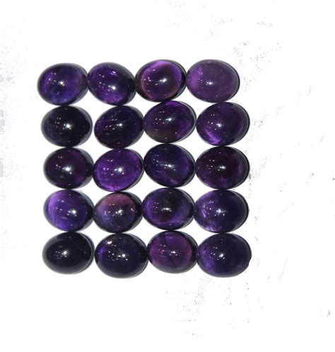 Buy Natural Purple Amethyst Smooth Oval Cabochon Size 8x10 Mm Gemstone