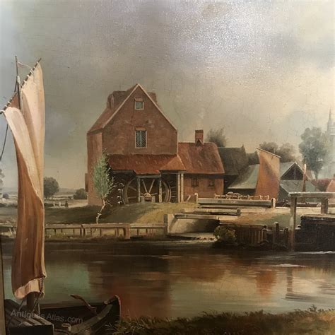 Antiques Atlas - Painting Dedham Lock & Mill After John Constable ...