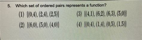 Which Set Of Ordered Pairs Represents A Function What Are Functions