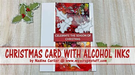 Christmas Card Using Alcohol Inks Youtube