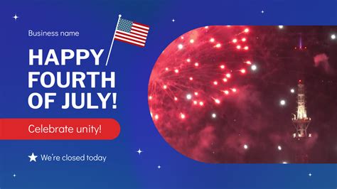 American Independence Day Fireworks Online Video Full HD Template - VistaCreate