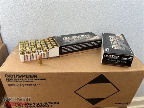 9mm Blazer Brass 124gr FMJ | Northwest Firearms