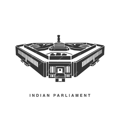 Premium Vector | New building of Indian parliament