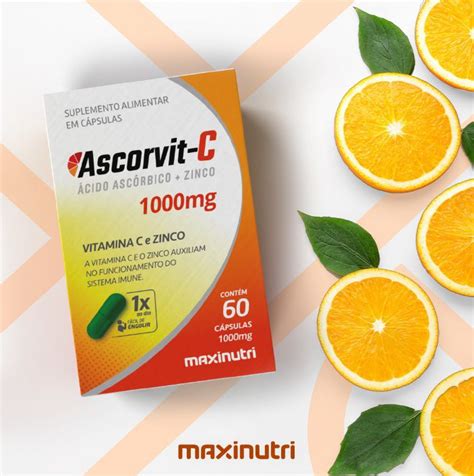 ASCORVIT C E ZINCO 1GR CPS C 30 MAXINUTRI FarmaViver