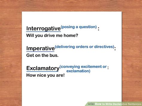 How To Write Declarative Sentences 11 Steps With Pictures